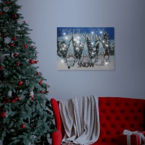 ”Let it snow” LED-es fali hangulatkép