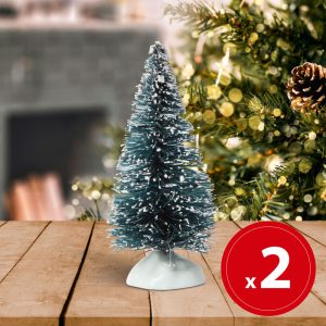 Family Mini dekor műfenyő – havas – 7,6 cm – 2 db / csomag
